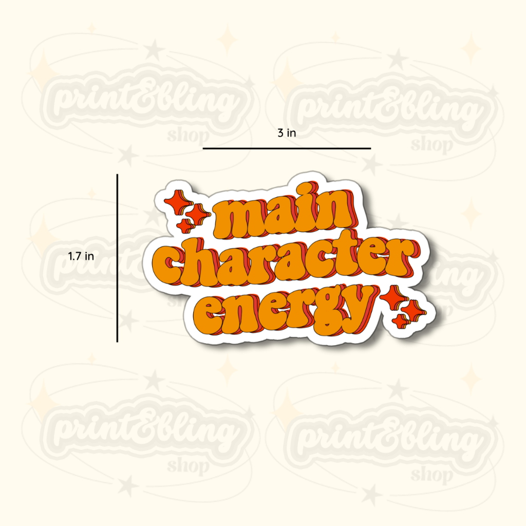 MAIN CHARCTER ENERGY | Vinyl Glossy Laminated Waterproof Stickers ...