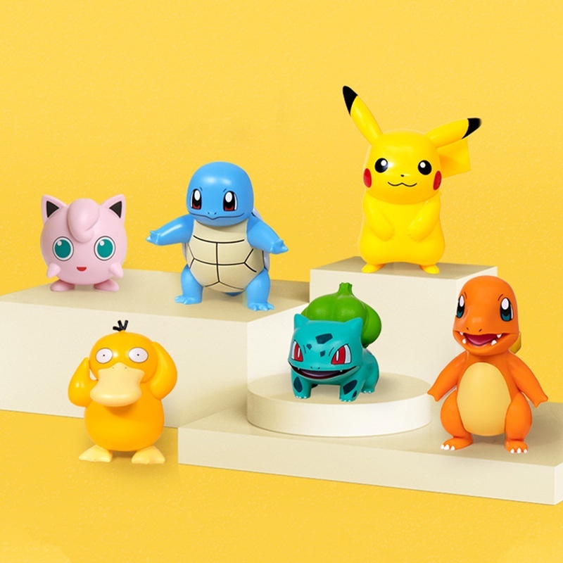 iBaby 6PCS Pokemon Figure Set Pikachu Figure Toy Pokemon Model