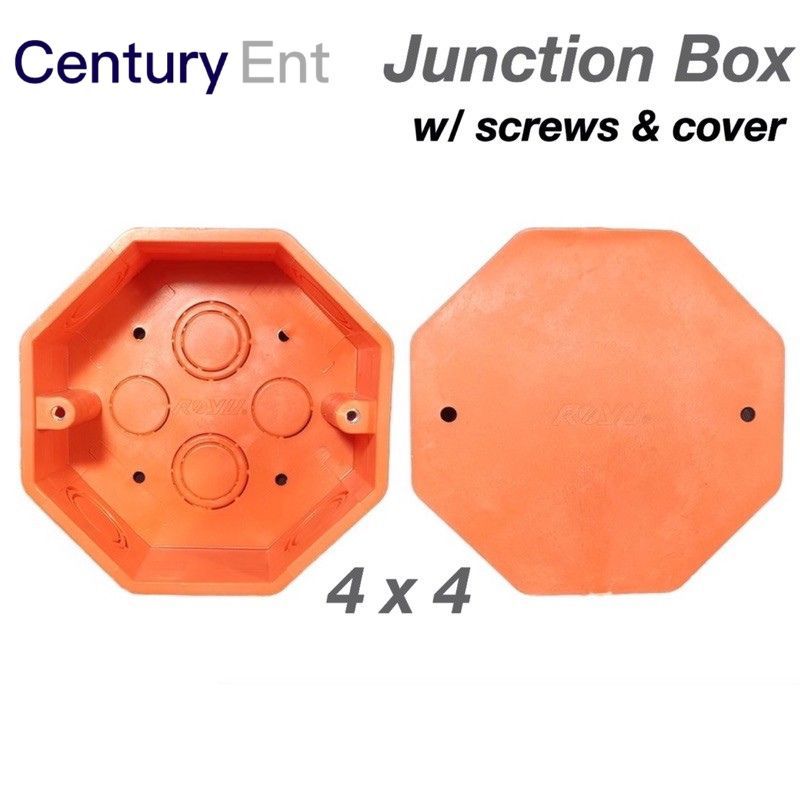 PVC Electrical Junction Utility Box 4 x 4 comes with cover and screws