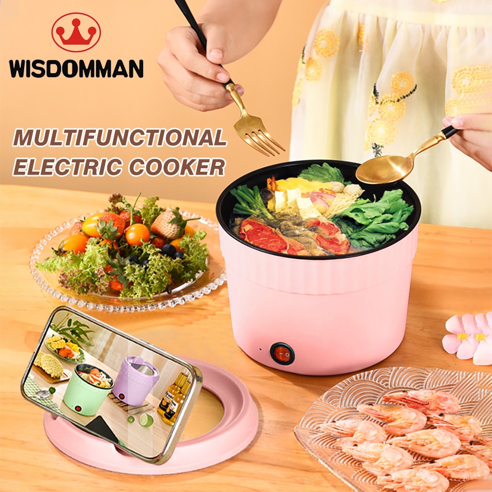WISDOMMAN Mini Rice Cooker Multi-function Cooker 1.2L Non-stick Inner ...
