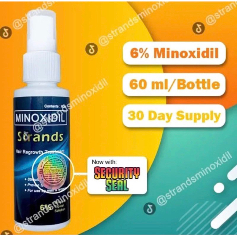 Strands Minoxidil 6% topical solution for men and women 60ml hair