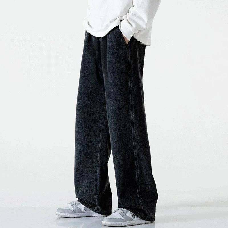 Straight Leg Denim Maong Loose Pants for Men | Shopee Philippines