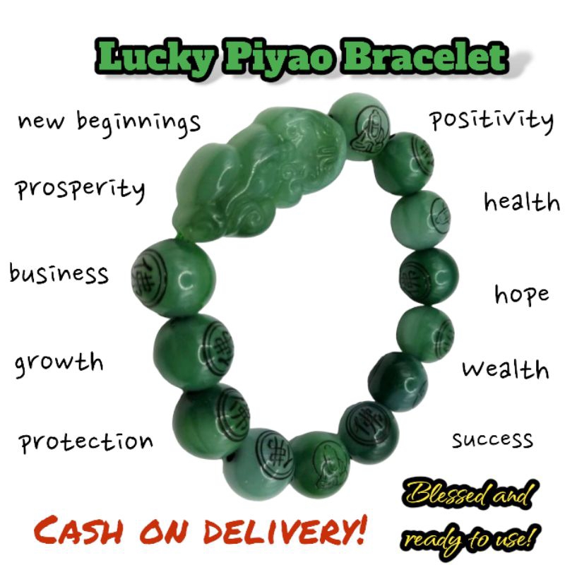 Emerald Green Lucky Piyao Bracelet Lucky Color of the Year 2024 Shopee Philippines