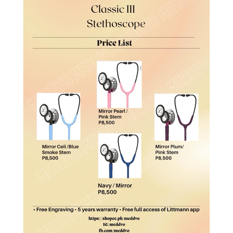 3M Littmann Classic III Stethoscope LIMITED EDITION Shopee Philippines