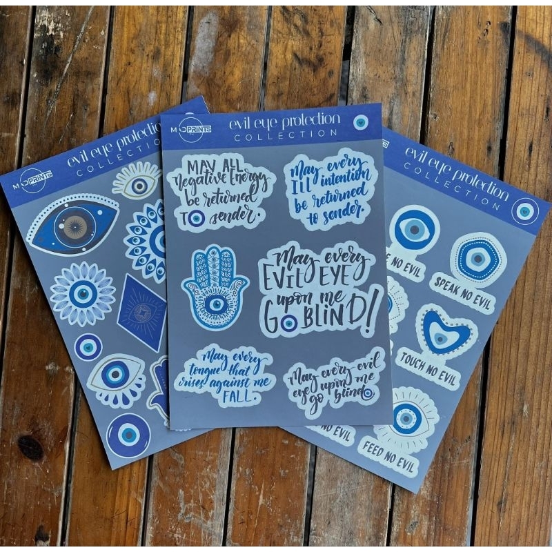 Evil Eye Stickers | Sticker Paper | Waterproof Vinyl Cut out | Shopee ...