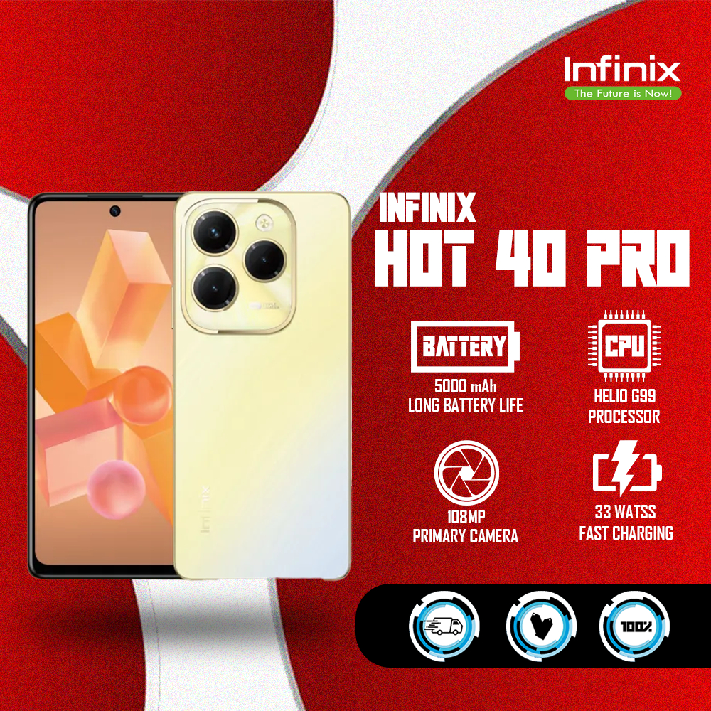 Infinix Hot 40 Pro 8gb Ram 256gb Rom Helio G99 678 Inches Ips Lcd 120hz 5000 Mah 0966