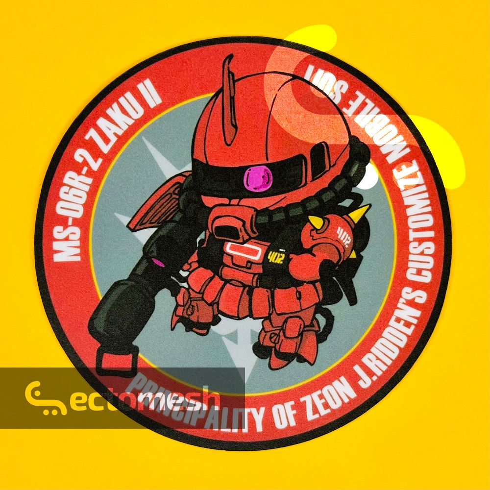 J Ridden's Custom Zaku II Chibi Badge - Vinyl Waterproof Sticker ...