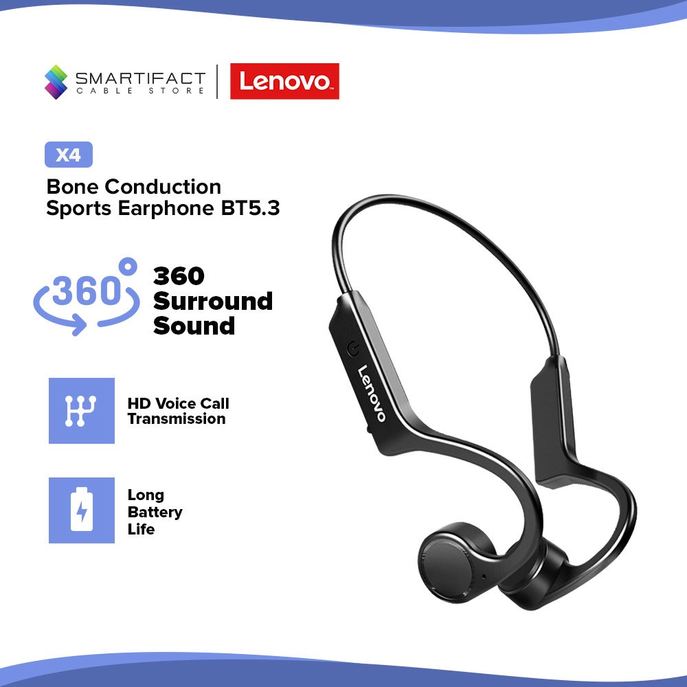 Lenovo ThinkPlus X4 Bone Conduction Sports Earphones BT5.3 TWS Low