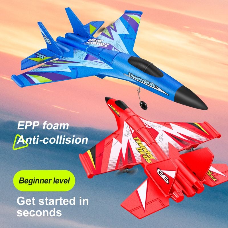G6 RC Plane 2.4GHz Foam Fixed Wing with Lights Wireless Remote Control ...