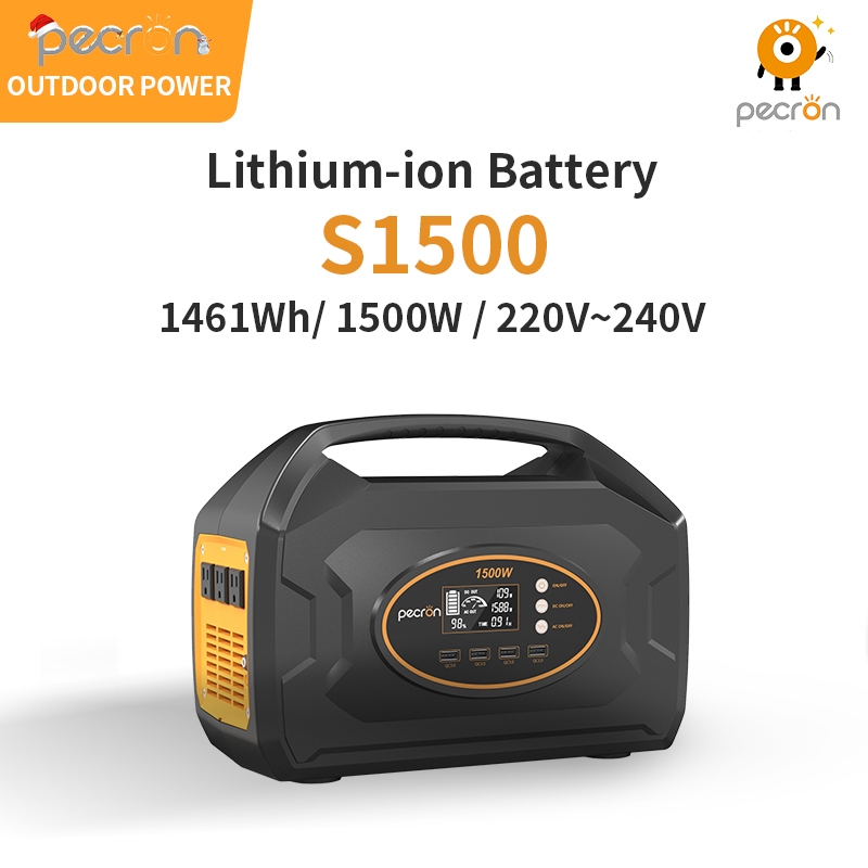 Pecron S1500 1461Wh 1500W Portable Power Station Lithium-ion Battery ...