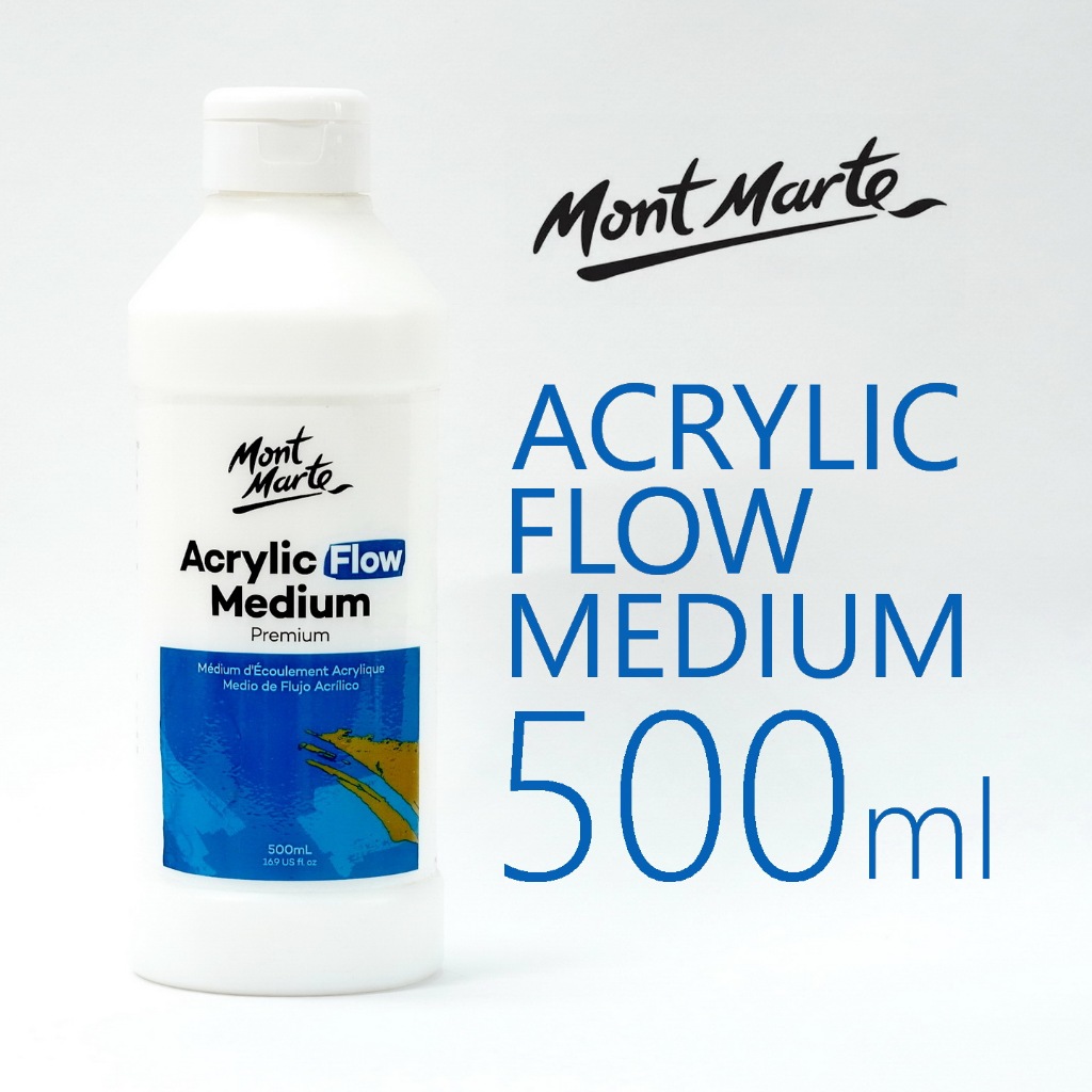 MONT MARTE Premium Acrylic Flow Medium 500ml (16.9 fl oz.) bottle ...
