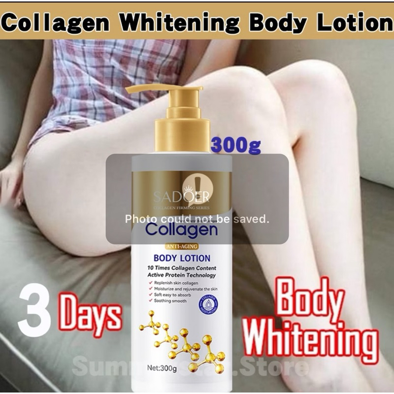 Collagen Whitening Body Lotion Moisturizin Smooth Firming Skin Remove Melanin Improve Dark Skin 9290