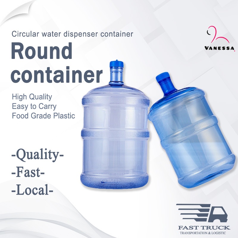 Round Water Dispenser Container 18.9L or 5 Gallon Lid Included FREE Non