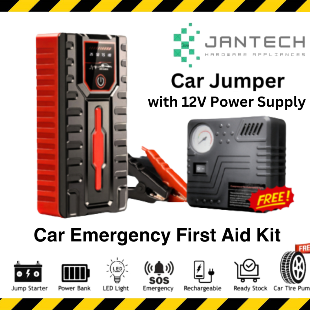 Car Jumper Starter 12V Multi-Function 98800mAh Emergency Power Bank  Rechargable Battery Car Starter