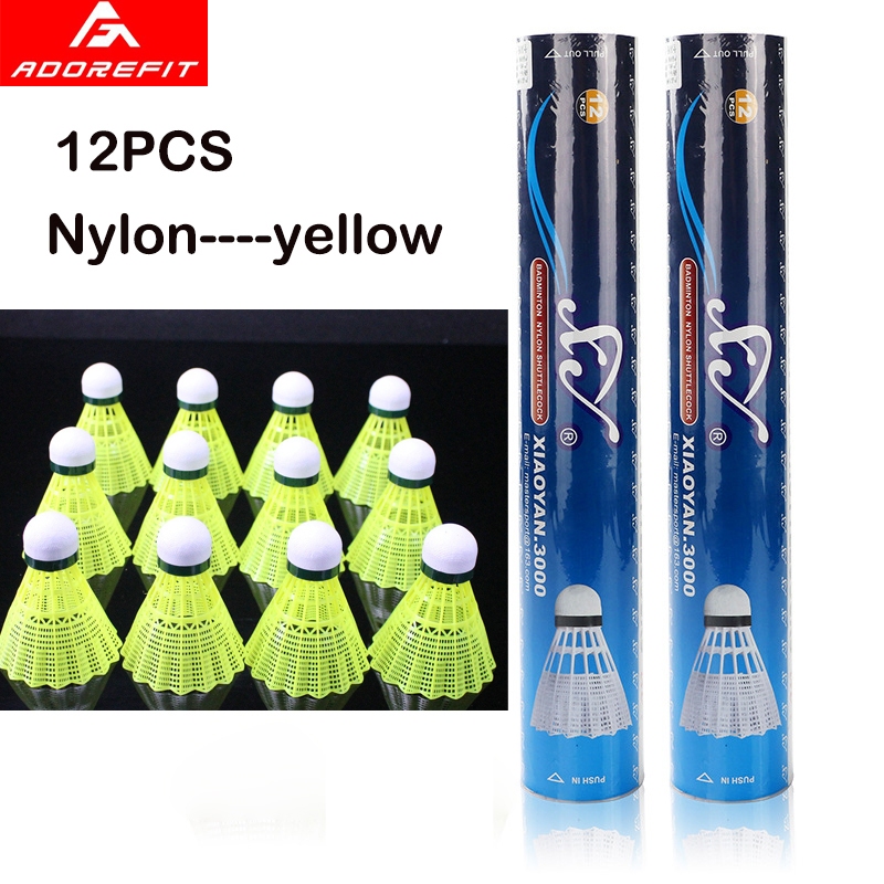 Adorefit 12pcs 1Tube Durable Nylon Shuttlecock Stable Badminton ...
