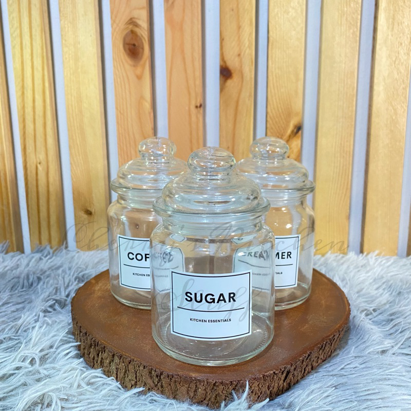 CKS Small Canister Jar for Coffee Sugar Creamer Air Tight Jar Aesthetic  Container Spices Jars