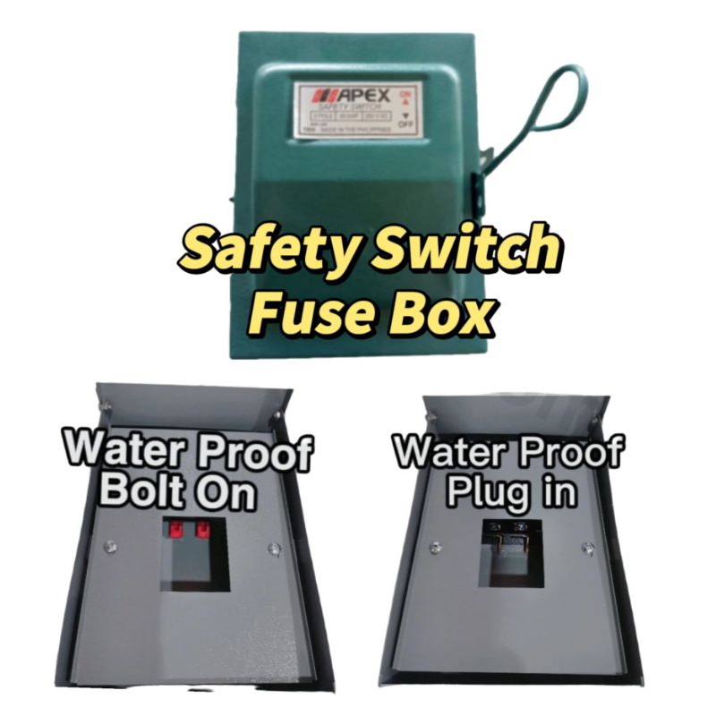 Safety Switch Fuse Box 30amp 2 Pole Electrical Green w/ screw NEMA 3R Wheatherproof America