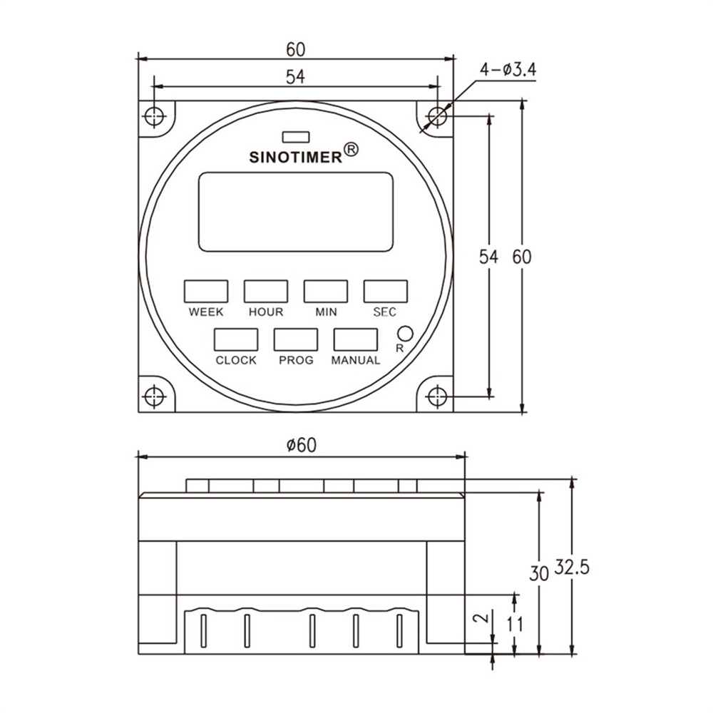 Digital LCD Power Programmable TIMER Time Switch 16A Timer AC 220V/12V ...