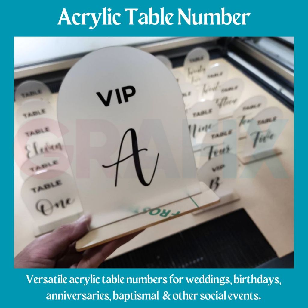 Arch-shaped Acrylic Table Numbers for Events | Shopee Philippines