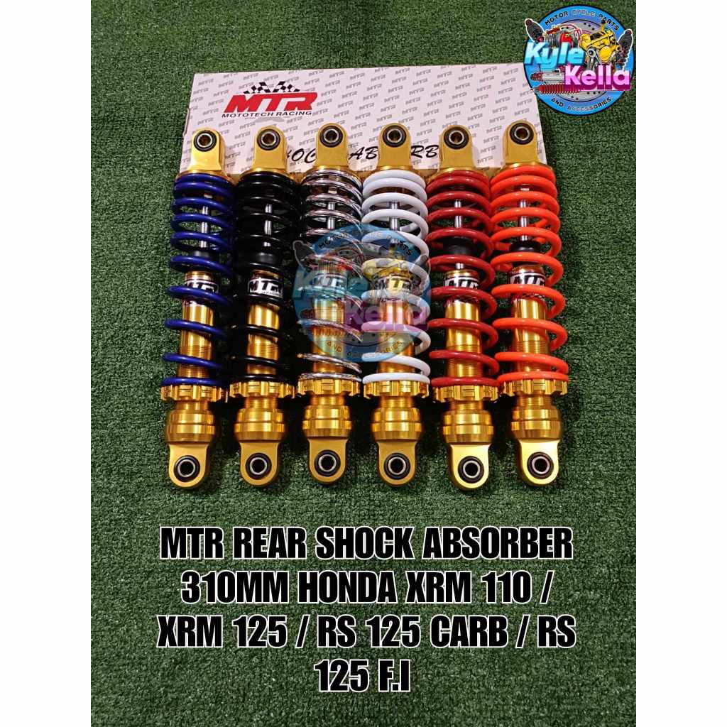 MTR REAR SHOCK ABSORBER 310MM GOLD HONDA XRM 110 / XRM 125 / RS125 CARB ...