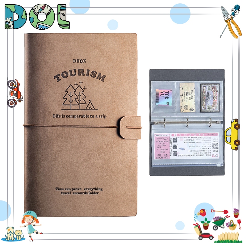 160-Compartment Travel Documents Storage Booklet Multi-Purpose Ticket ...