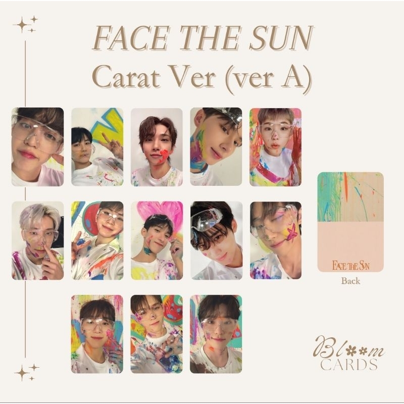 Seventeen Lomocards | Face The Sun Carat Ver. | Glossy | Looks Official ...