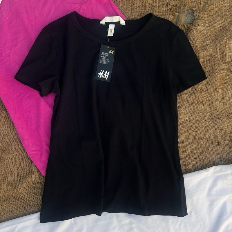 H M Divided Plain Basic Tee for Womens Shopee Philippines