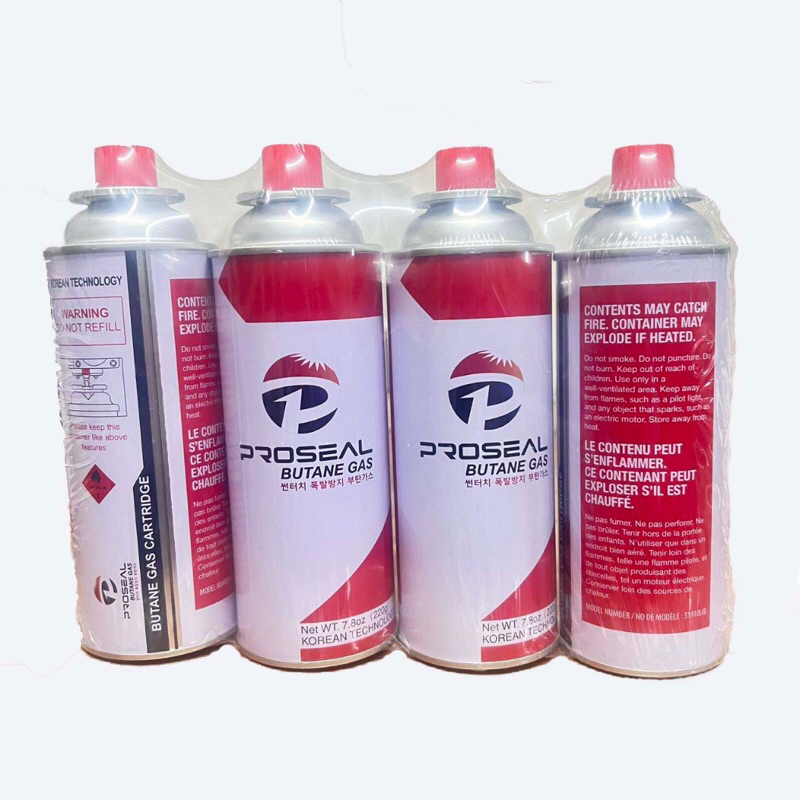 4 X PROSEAL Butane Gas Canister 220 G Shopee Philippines