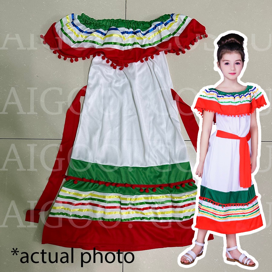 United Nations Mexico Girl Costume for Kids UN Cosplay Mexican ...