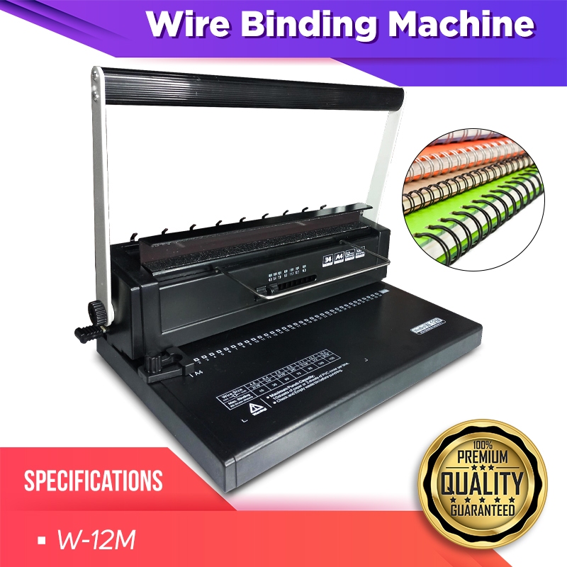 Wire Binding Machine QW12M A4 Size Heavy Duty Binder 31 Pitch Double