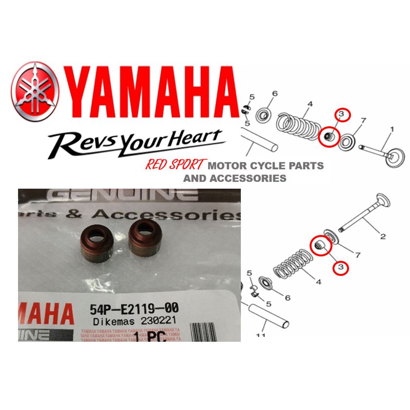 VALVE SEAL MIO I 125 / MIO SOUL I 125 YAMAHA GENUINE PARTS Shopee
