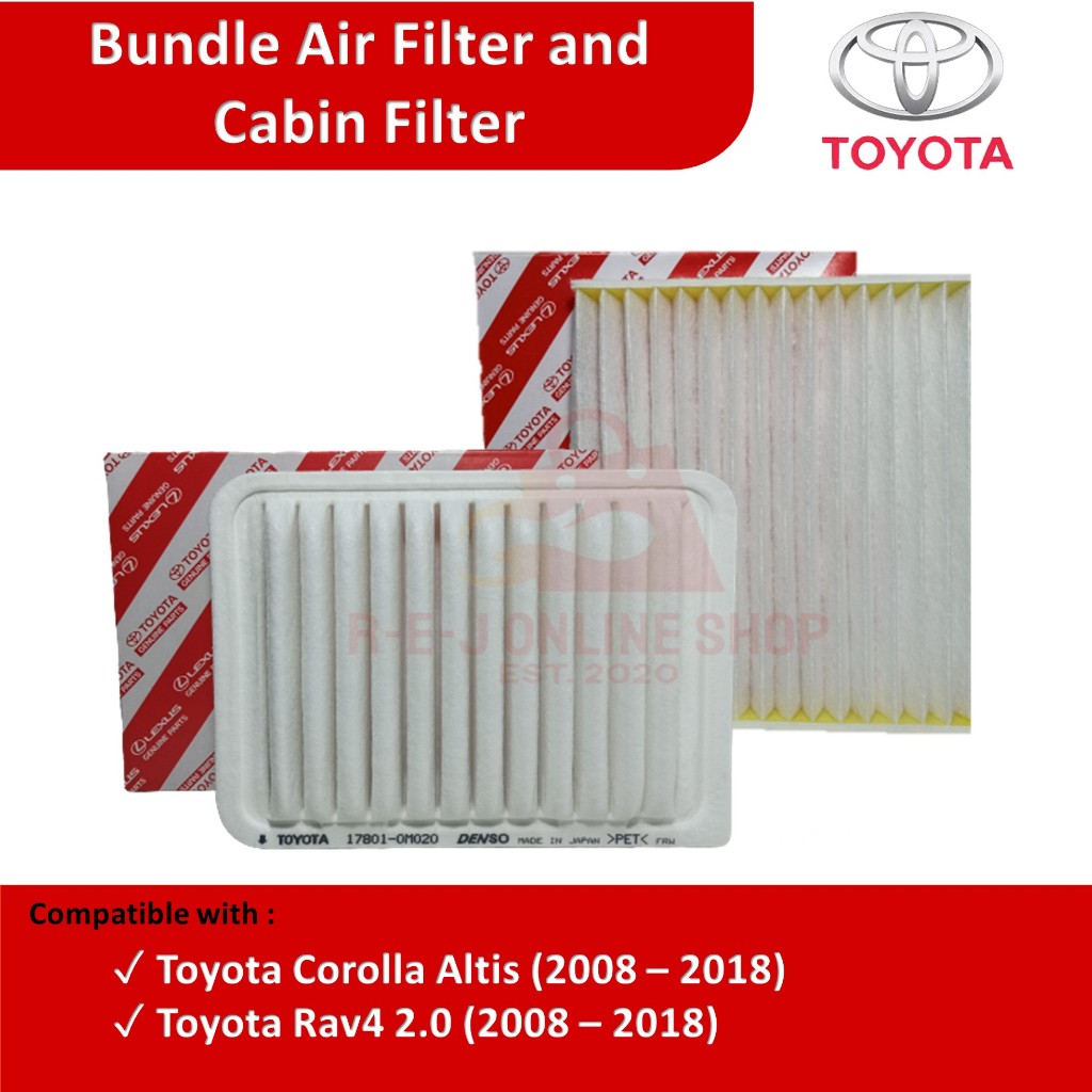 Bundle Air Filter and Cabin Filter Toyota Corolla Altis (2008-2018 ...