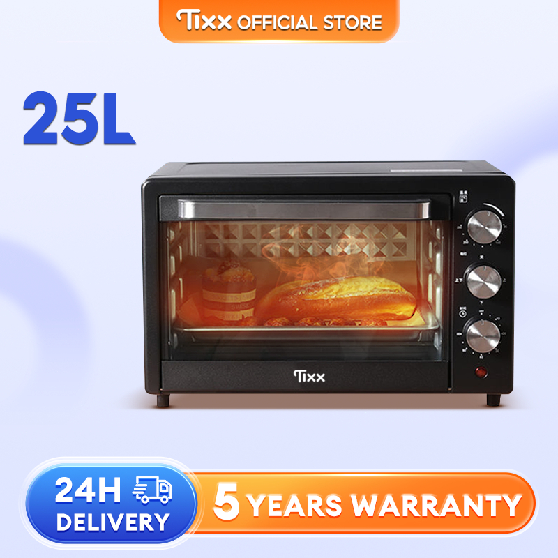 Tixx Oven Toaster for Baking With Timer DoubleDeck 25L/15L Shopee