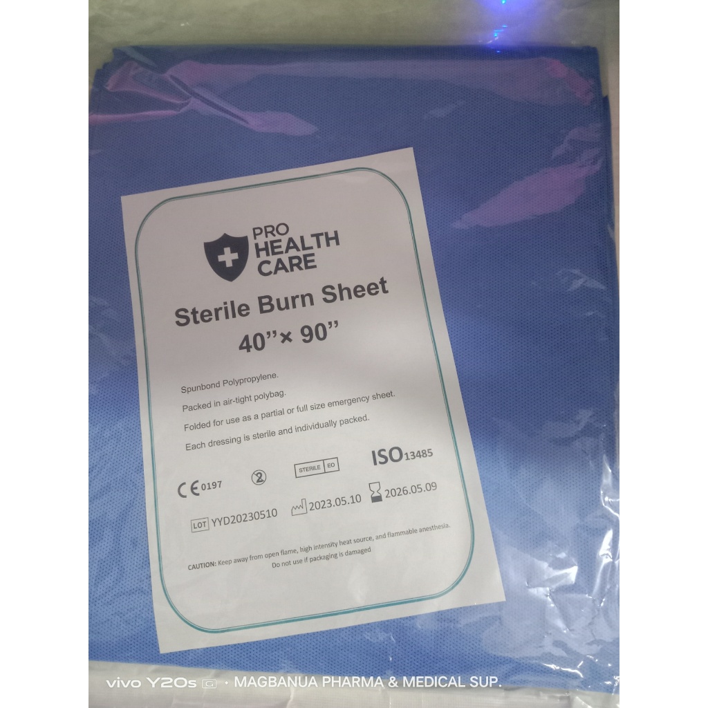 PRO HEALTH CARE STERILE BURN SHEET 40'' X 90'' PER PIECE | Shopee ...