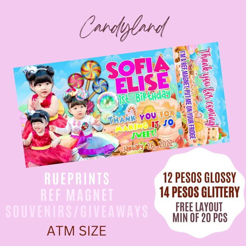 Candy Land Ref Magnet Souvenirs Glossy And Glittery Shopee Philippines