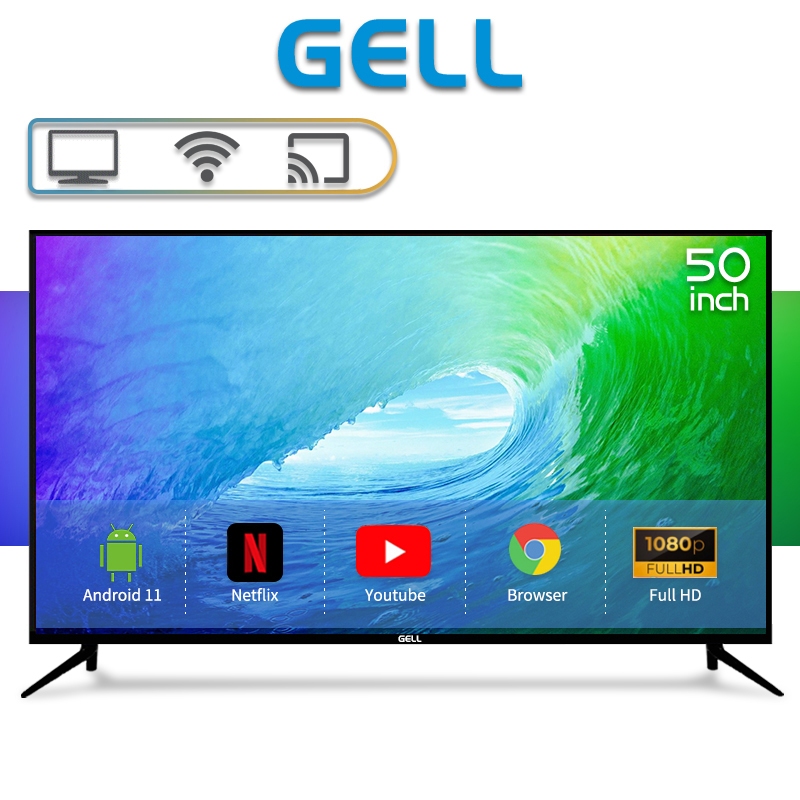 Gell 50 Inch Smart TV LED TV 50Inches Android Multiport Big TV Shopee