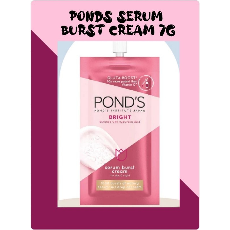 PONDS BRIGHT SERUM BURST CREAM 7.G SACHET WITH HYALURONIC ACID | Shopee ...