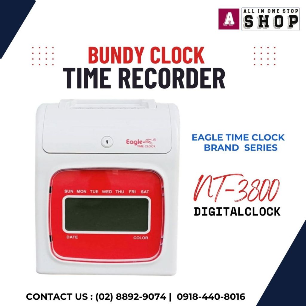Digital Bundy Clock w/ Free 100pcs Timecard Bundy Clock Time