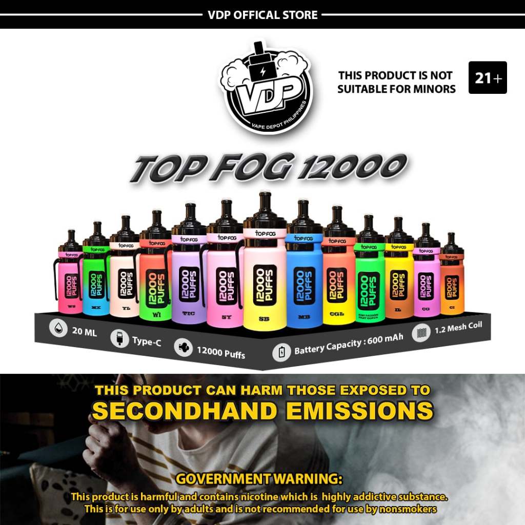 Topfog 12000 top fog dispo aladdin enjoy tumbler Vape Depot Philippines ...