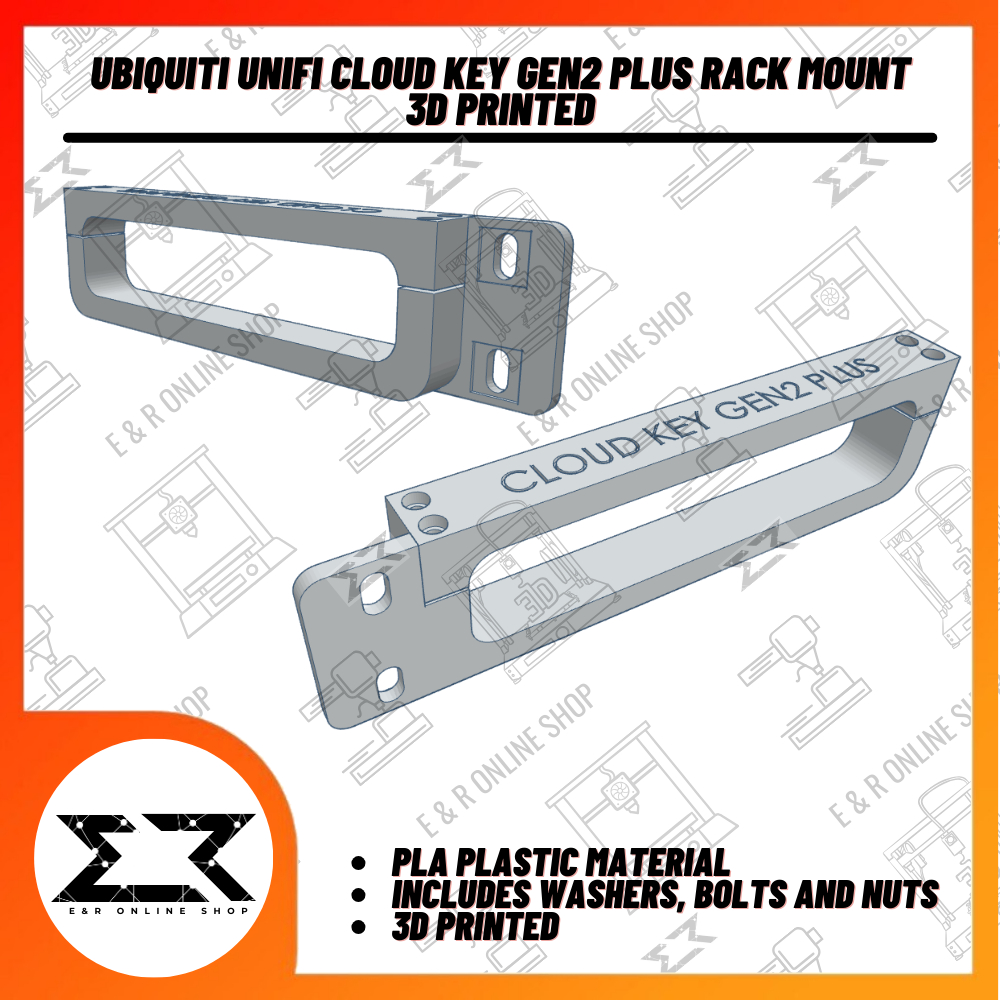 Ubiquiti Unifi Cloud Key Gen2 Plus Rack Mount 3D Printed | Shopee ...