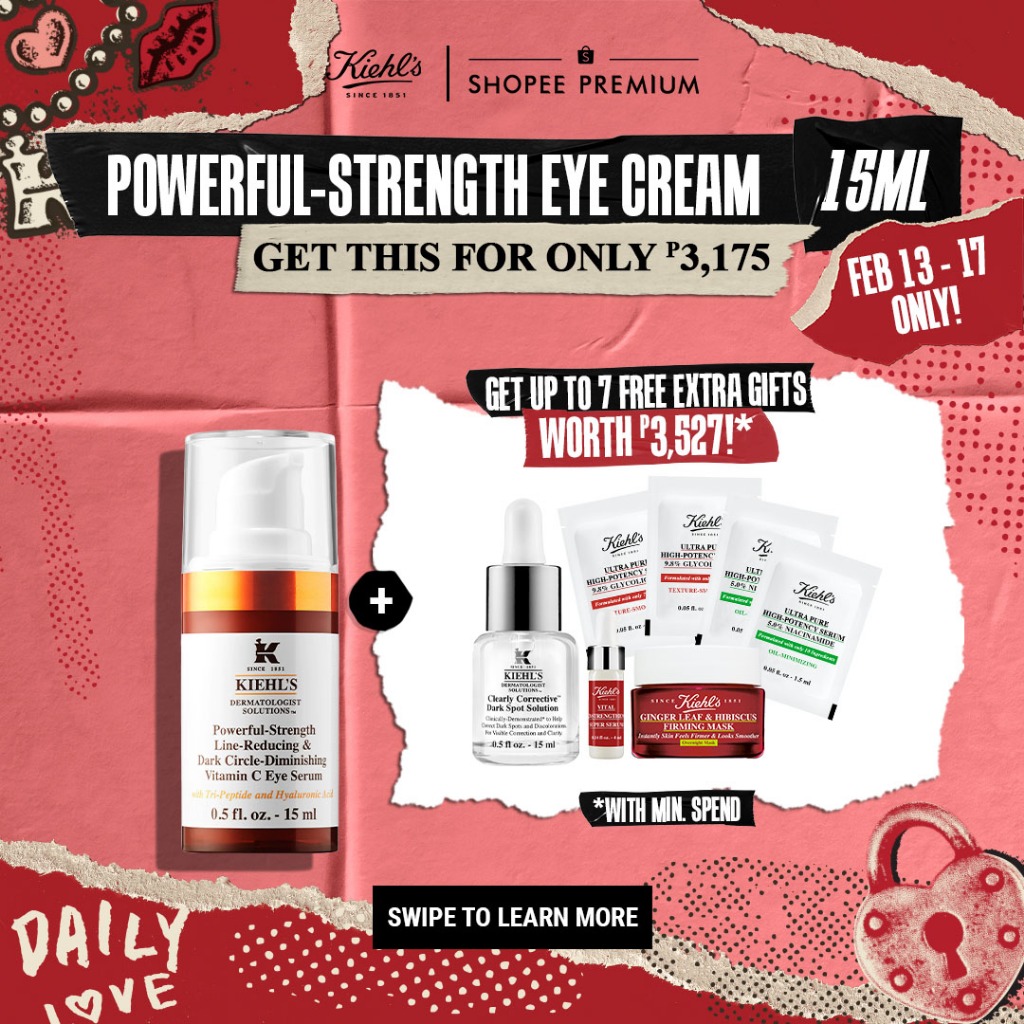 Kiehl's PowerfulStrength Dark Circle Reducing Vitamin C Eye Serum 15ml Shopee Philippines