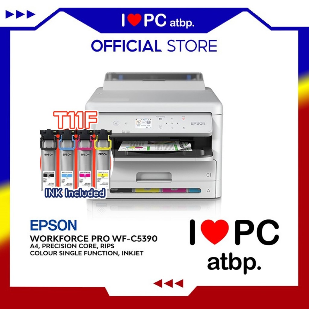 Epson Workforce Pro Wf C5390 A4precision Core Colour Single Function Inkjet Rips T11f Ink 6289