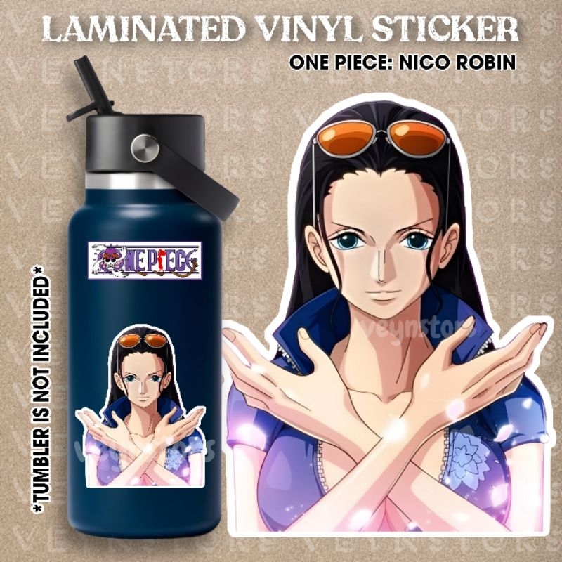 ONE PIECE NICO ROBIN WATERPROOF VINYL STICKER FOR TUMBLER PHONE LAPTOP ...