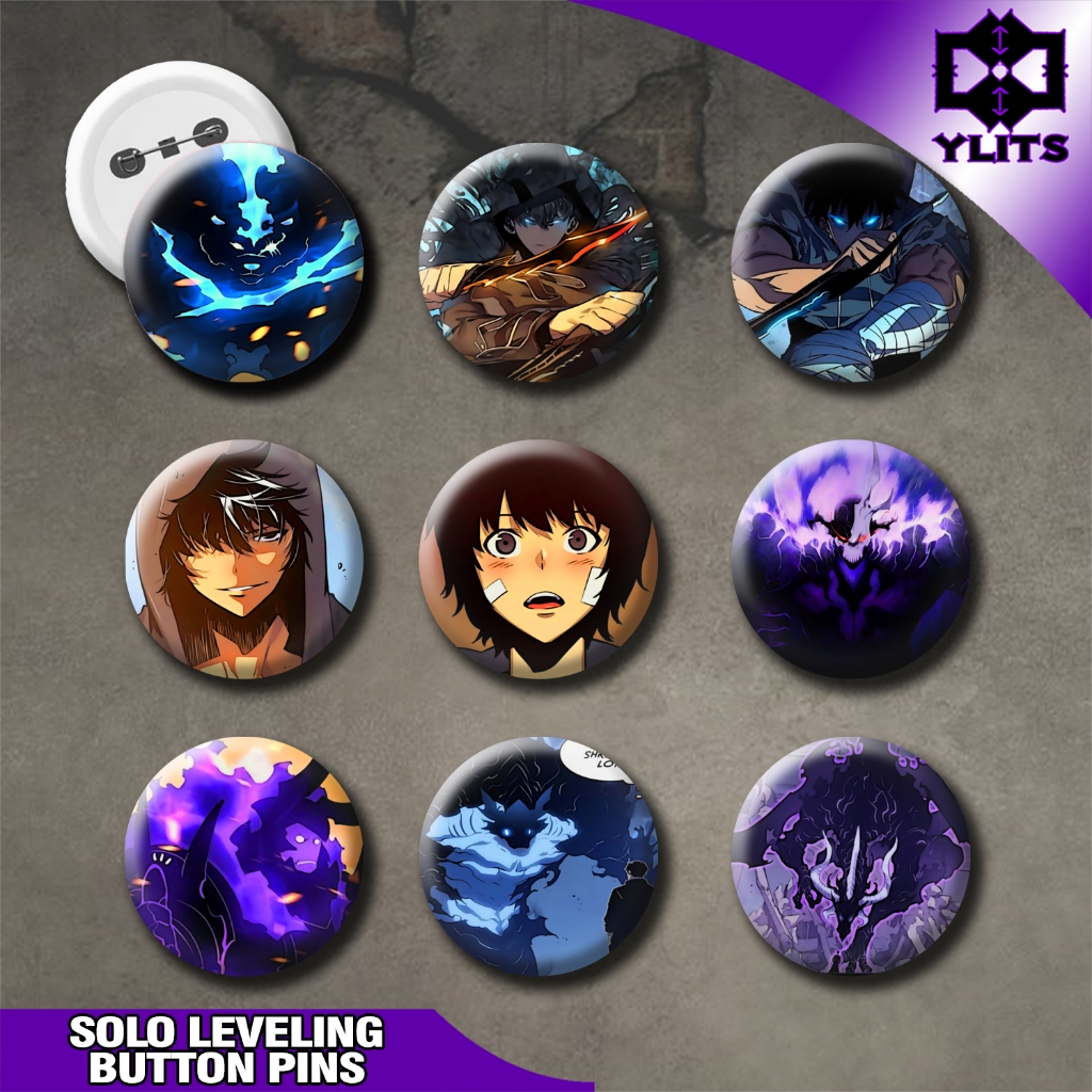 Solo Leveling Button Pins | 2.25 Inch Anime Badge Collectibles | Show ...