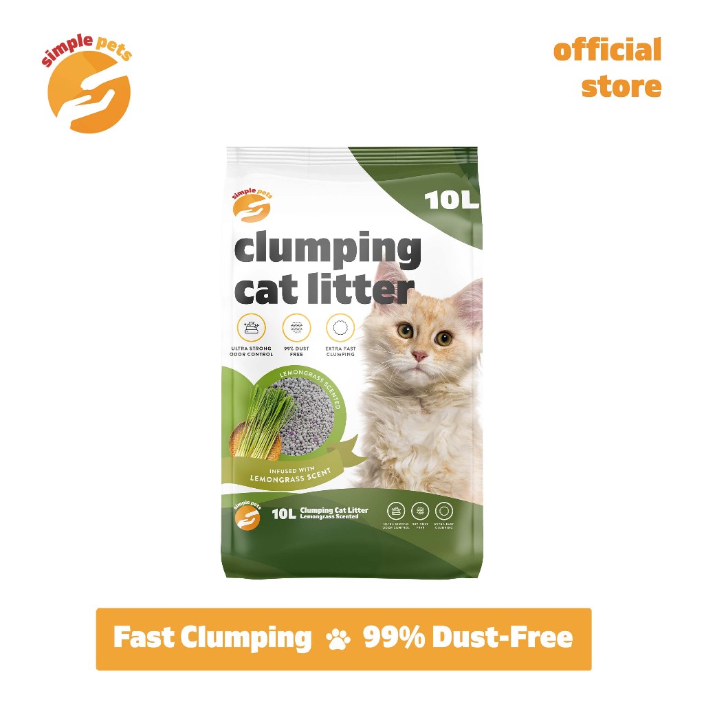 Simple Pets Clumping Cat Litter Lemongrass 10L (8kg) Shopee Philippines