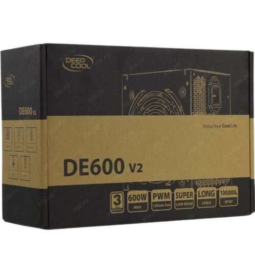 Deepcool DE600 v2 650W PSU 600 Watts Rated ATX Certified Power Supply ...