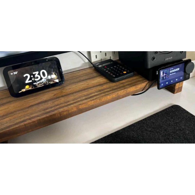 Solid Wood Monitor TV Riser Square Legs Rustic Vintage Nordic | Shopee ...