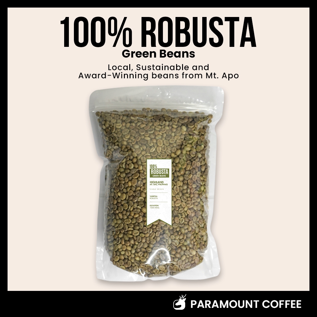 100% Robusta Green Beans (raw beans) 1KG | Paramount Coffee | Shopee ...