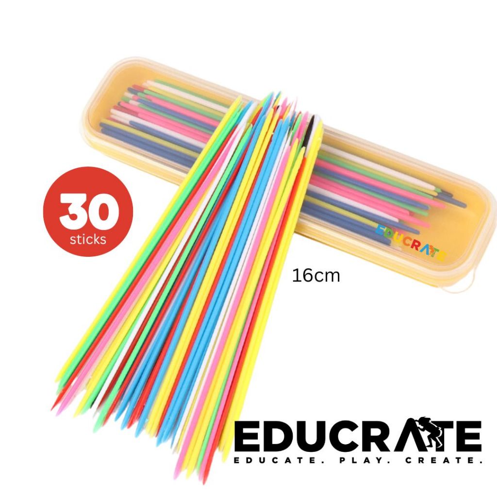 EducratePh Classic Pick up Sticks 30pcs with CASE. 16cm Pickup sticks ...