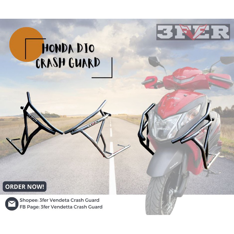 HONDA DIO CRASH GUARD AVAIALBLE FOR POWDER COATED Shopee Philippines